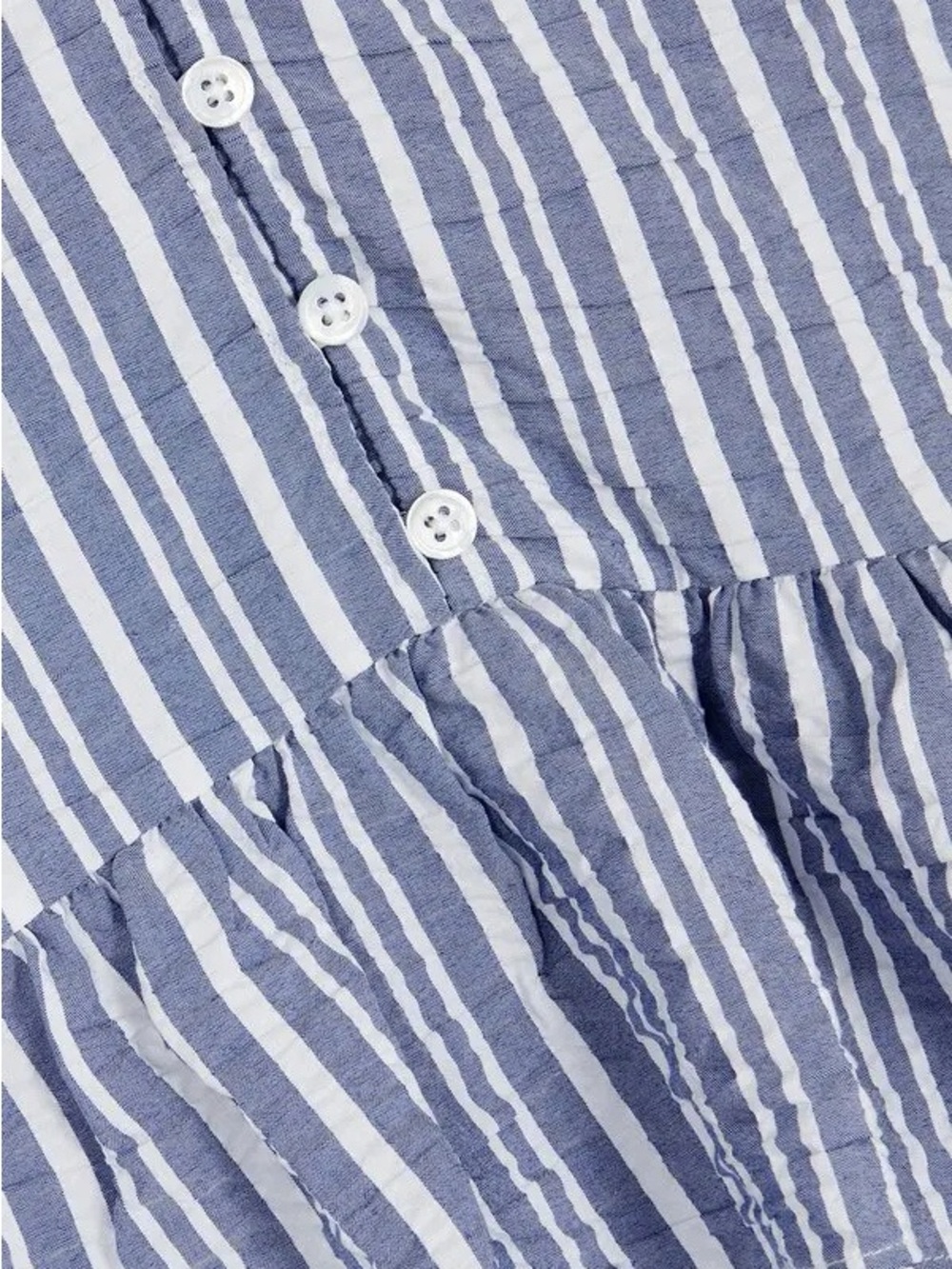 NWT - Antonina Sleeveless Blue & White Striped Shirt (XL) - Picture 5 of 12